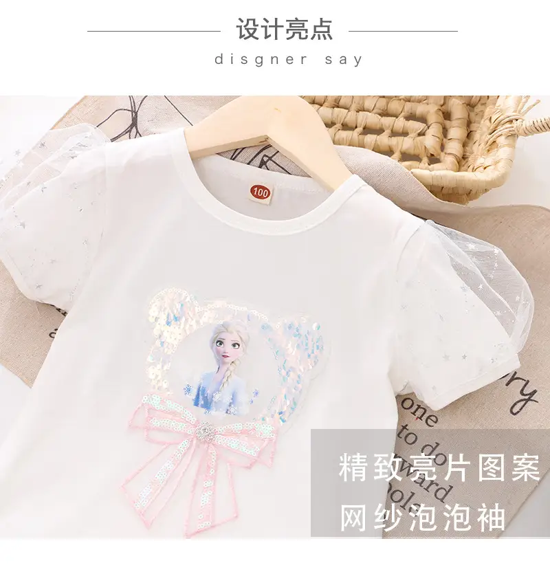 2024 Girls Bubble Sleeve T-Shirts Set of 3 — feature 2