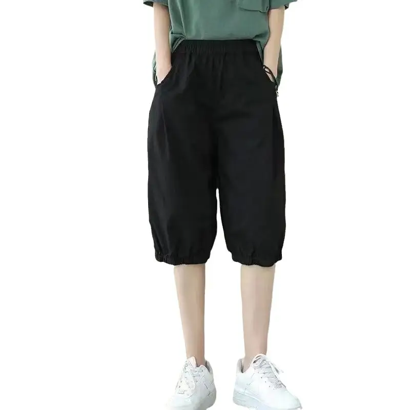 Pure Cotton Harem Shorts Women Summer Large Loose Slimming Casual - Image 6