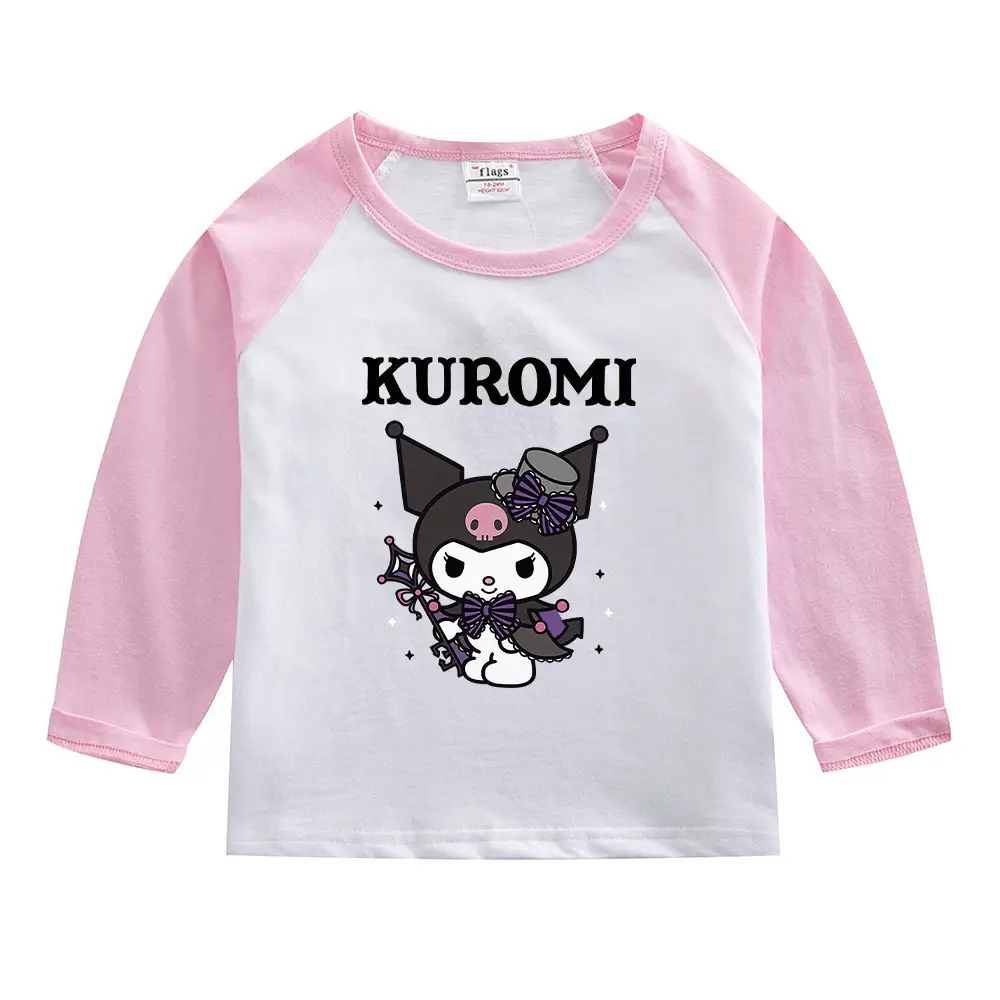 Kuromi Long Sleeve T-Shirt White Red Boys Girls - Image 11