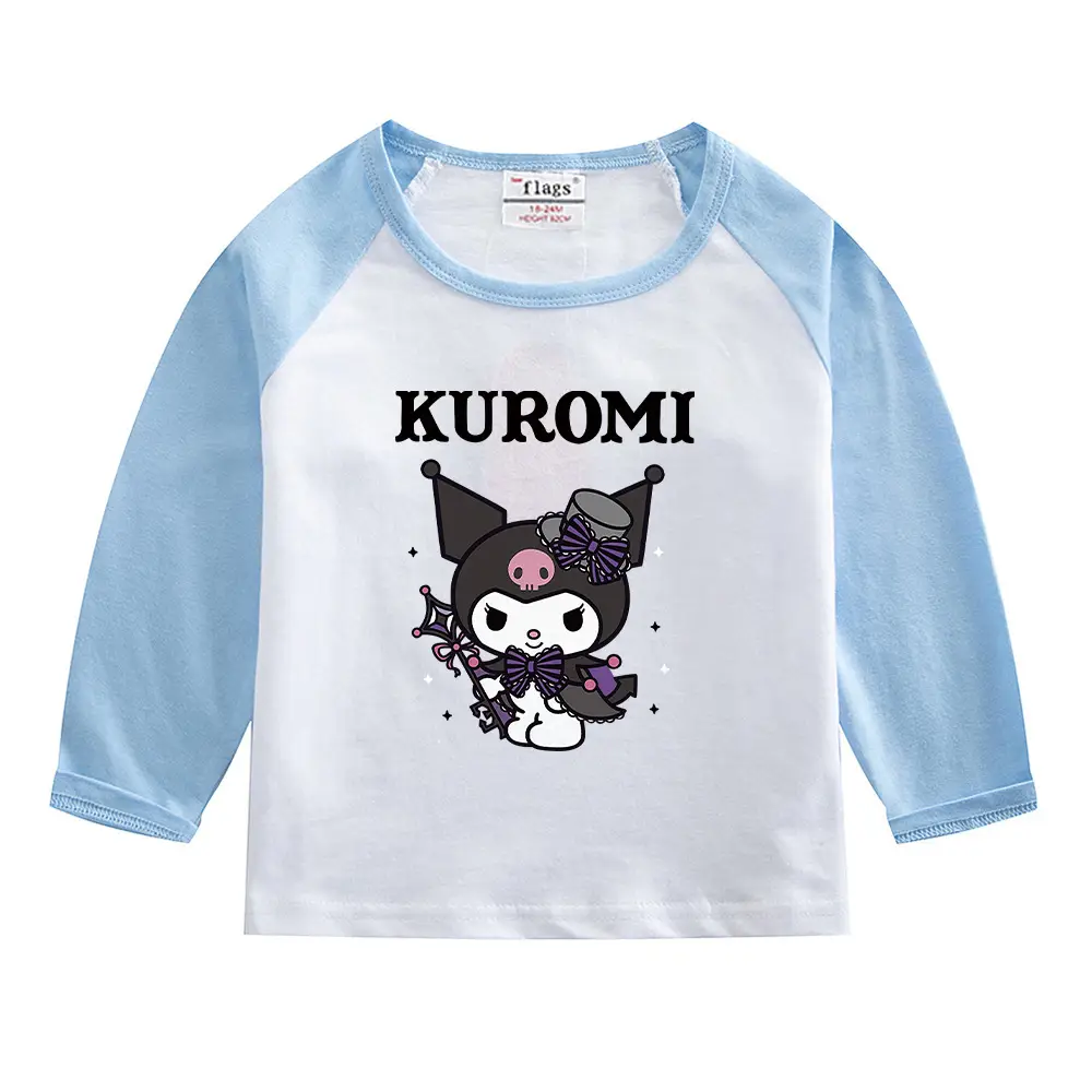 Kuromi Long Sleeve T-Shirt White Red Boys Girls - Image 12