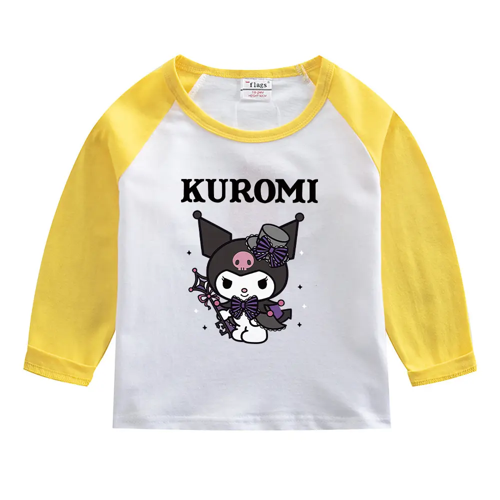 Kuromi Long Sleeve T-Shirt White Red Boys Girls - Image 13