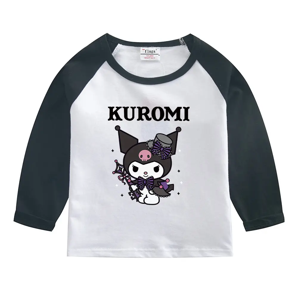 Kuromi Long Sleeve T-Shirt White Red Boys Girls - Image 14