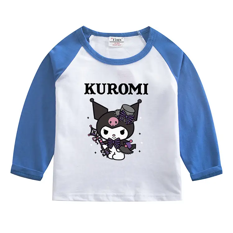 Kuromi Long Sleeve T-Shirt White Red Boys Girls — feature 8