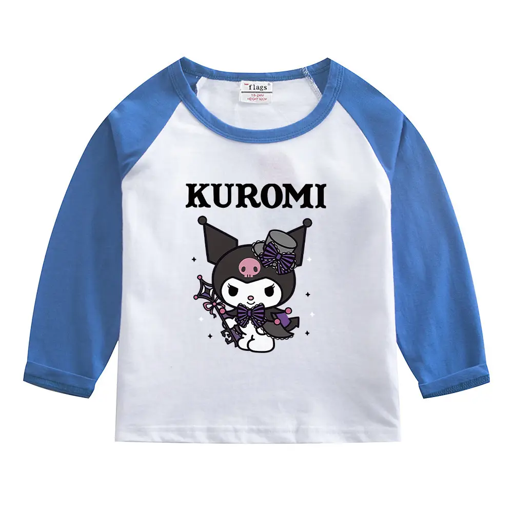Kuromi Long Sleeve T-Shirt White Red Boys Girls - Image 6