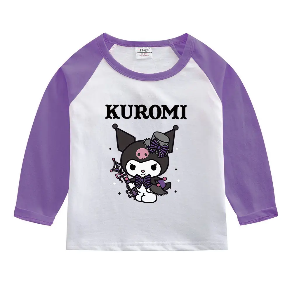Kuromi Long Sleeve T-Shirt White Red Boys Girls - Image 8