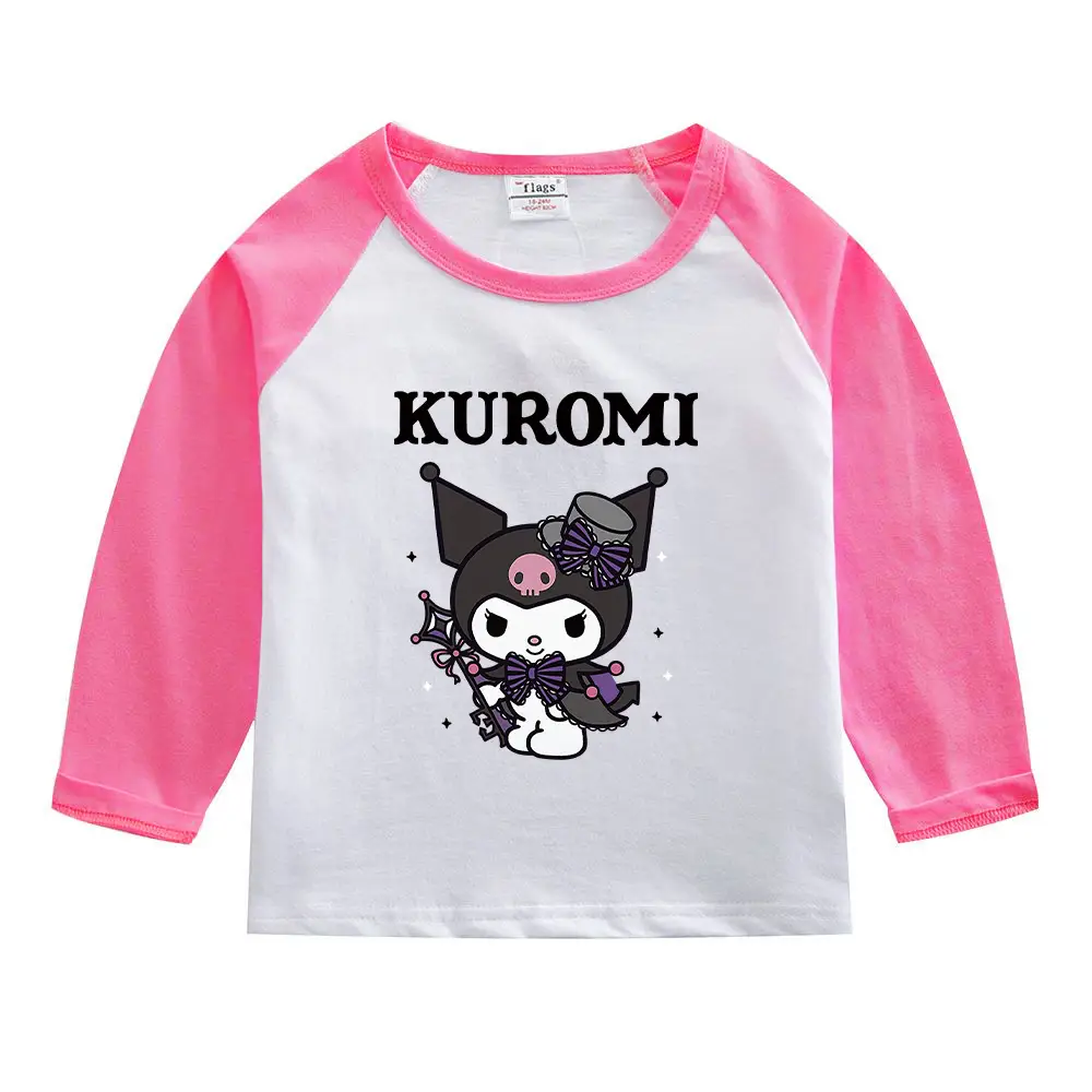 Kuromi Long Sleeve T-Shirt White Red Boys Girls - Image 9