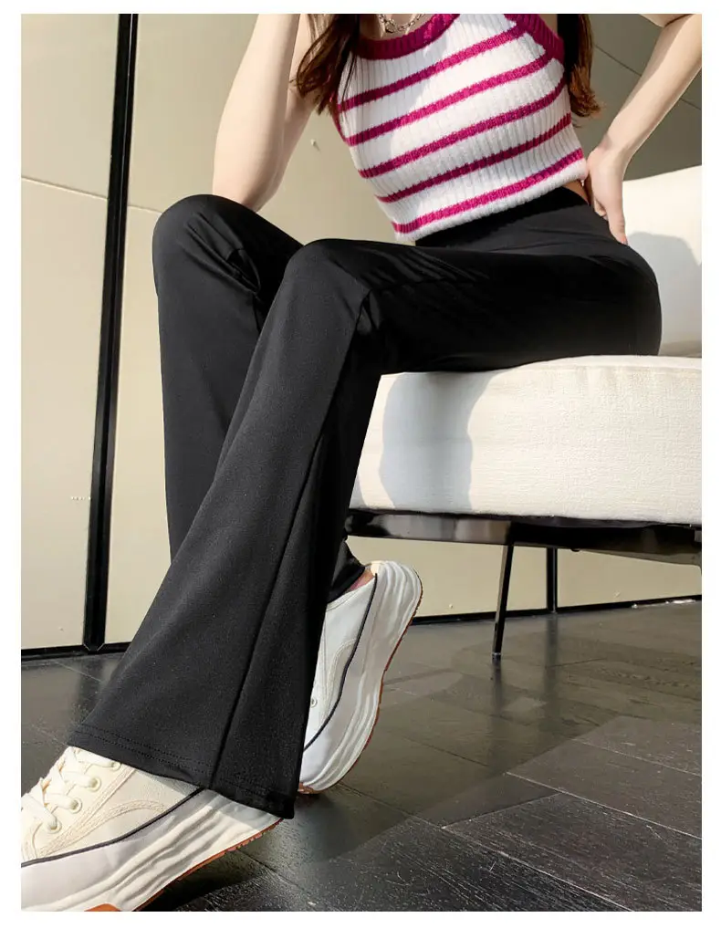 Black Micro-Flared High-Waist Leggings for Women 2024 — feature 10