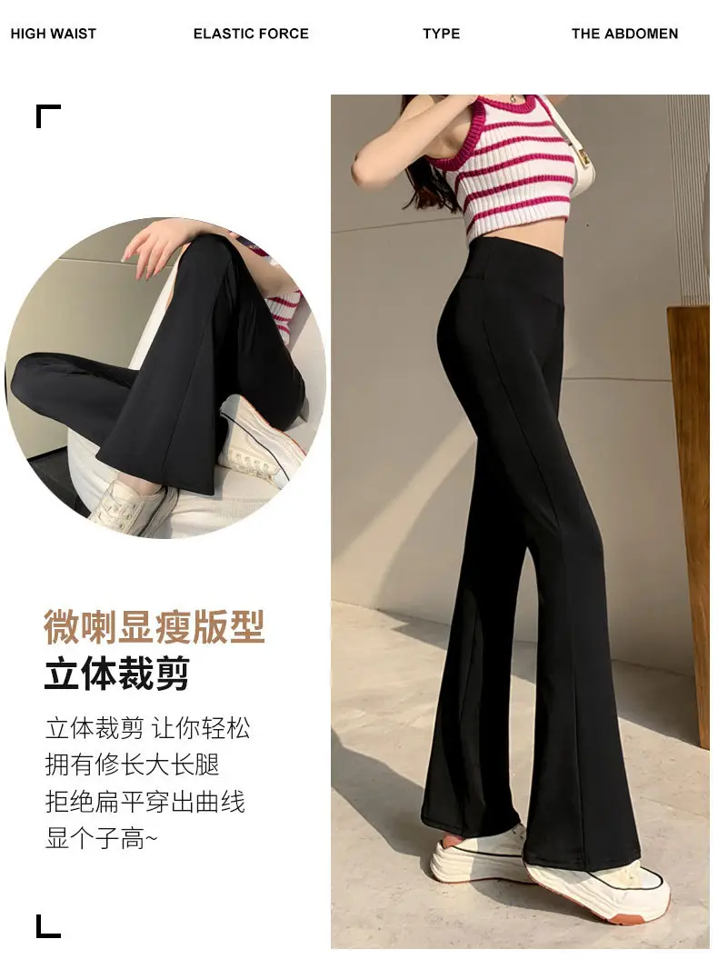 Black Micro-Flared High-Waist Leggings for Women 2024 — feature 15