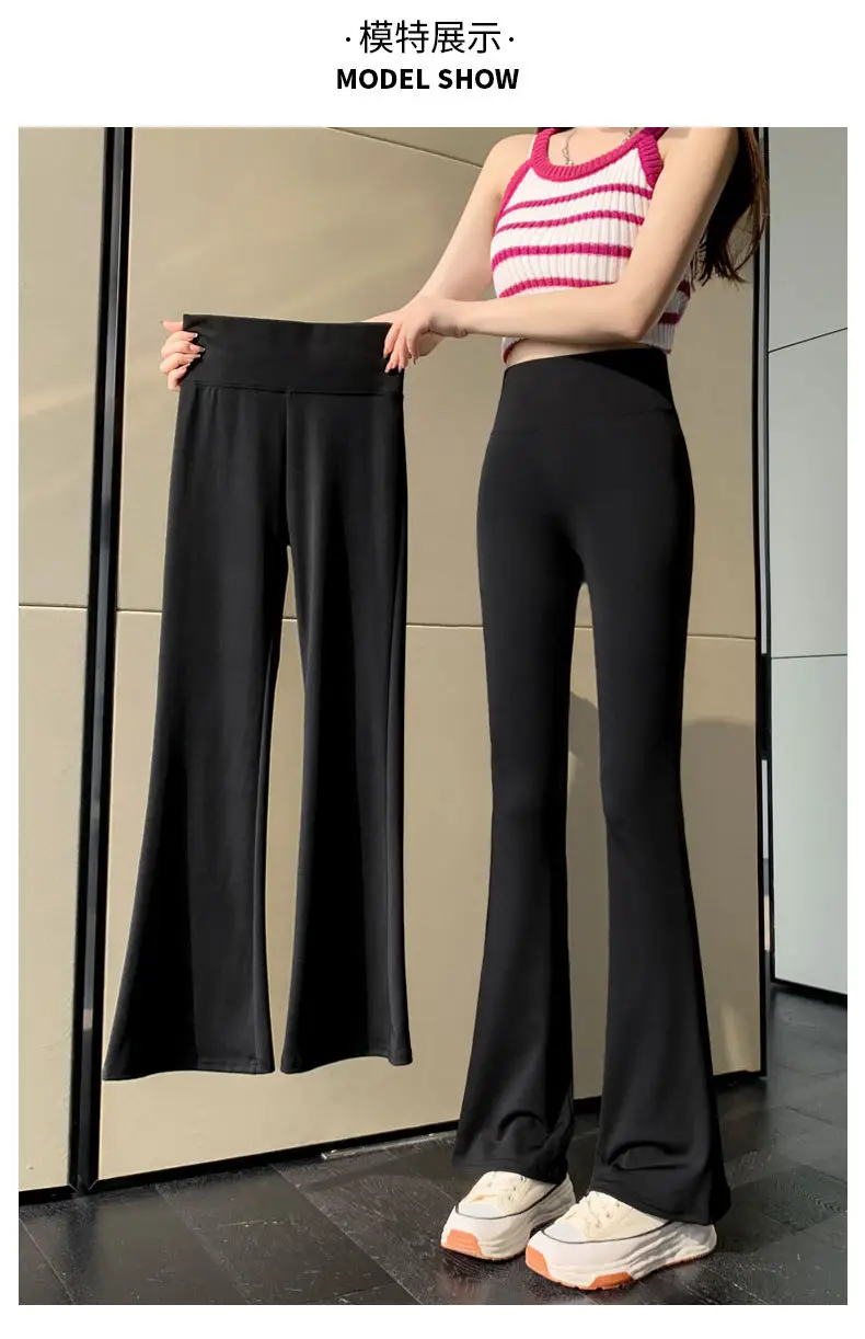 Black Micro-Flared High-Waist Leggings for Women 2024 — feature 18