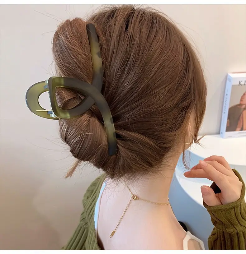 Frosted Green Hairpin Clip for Women — feature 11