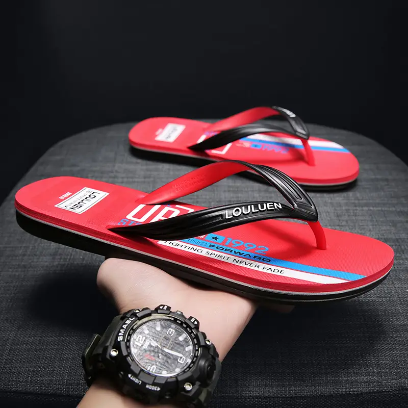 2023 Korean Style Black Blue Sandals for Men