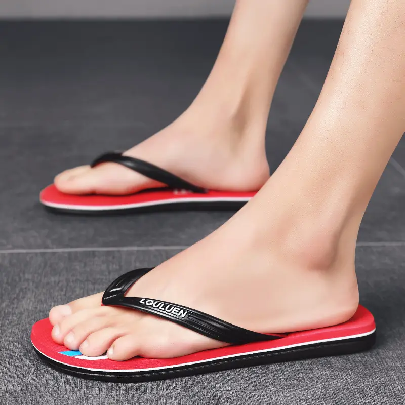 2023 Korean Style Black Blue Sandals for Men