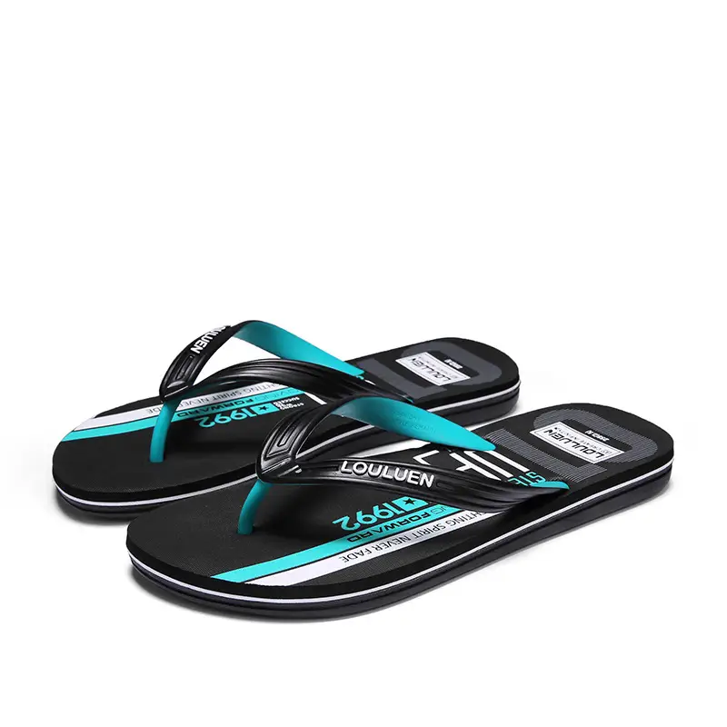 2023 Korean Style Black Blue Sandals for Men