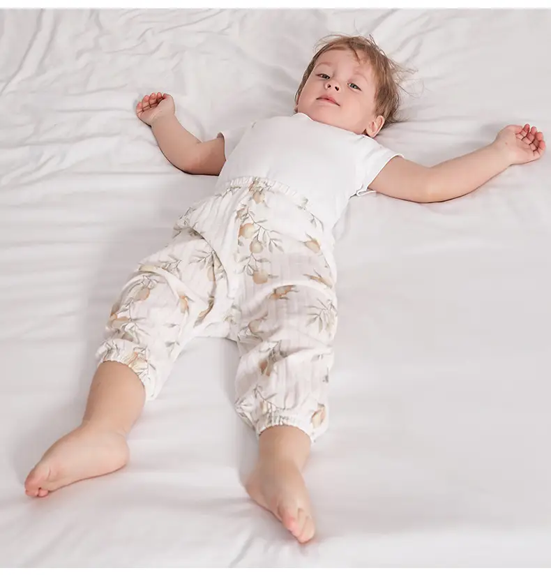 Baby Anti-Mosquito Pants White Cotton Summer Boys Girls — feature 18