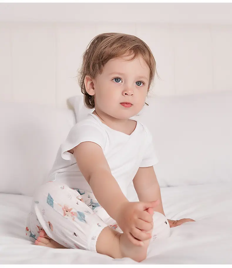 Baby Anti-Mosquito Pants White Cotton Summer Boys Girls — feature 19