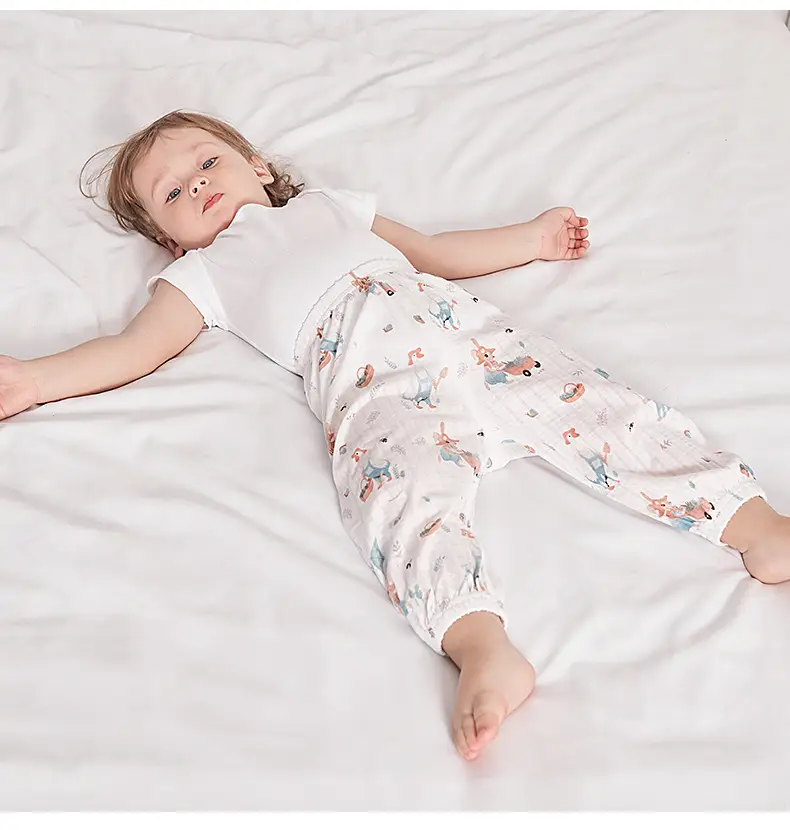 Baby Anti-Mosquito Pants White Cotton Summer Boys Girls — feature 21