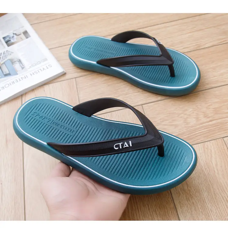 Red Casual Flip-Flops with Black Strap — feature 14