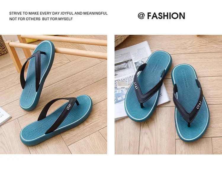 Red Casual Flip-Flops with Black Strap — feature 15