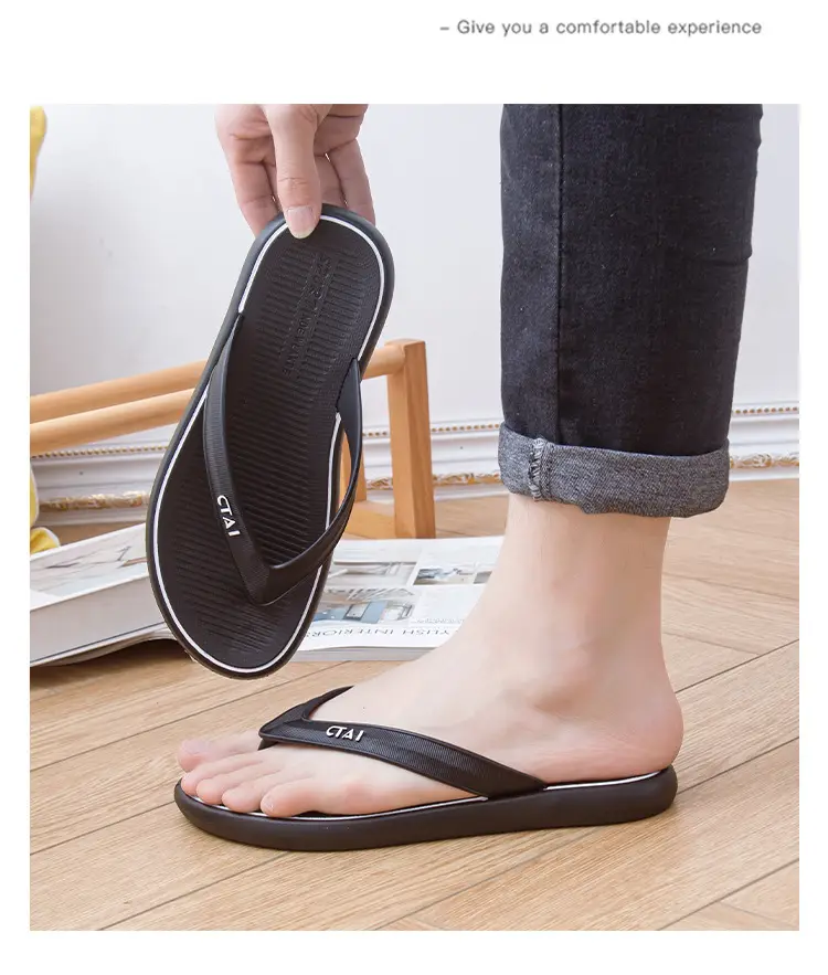 Red Casual Flip-Flops with Black Strap — feature 8
