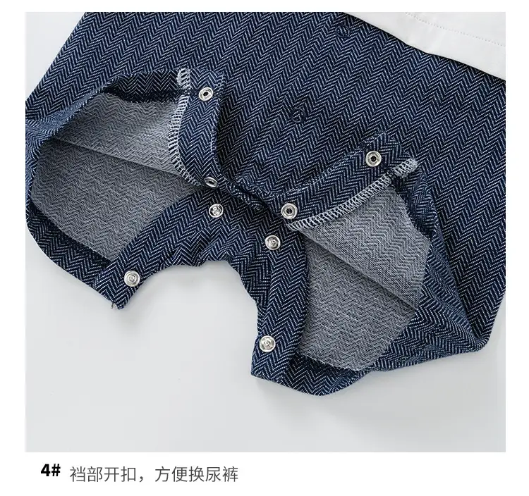 Baby Strap Short Sleeve T-Shirt Shorts Set White Blue — feature 9