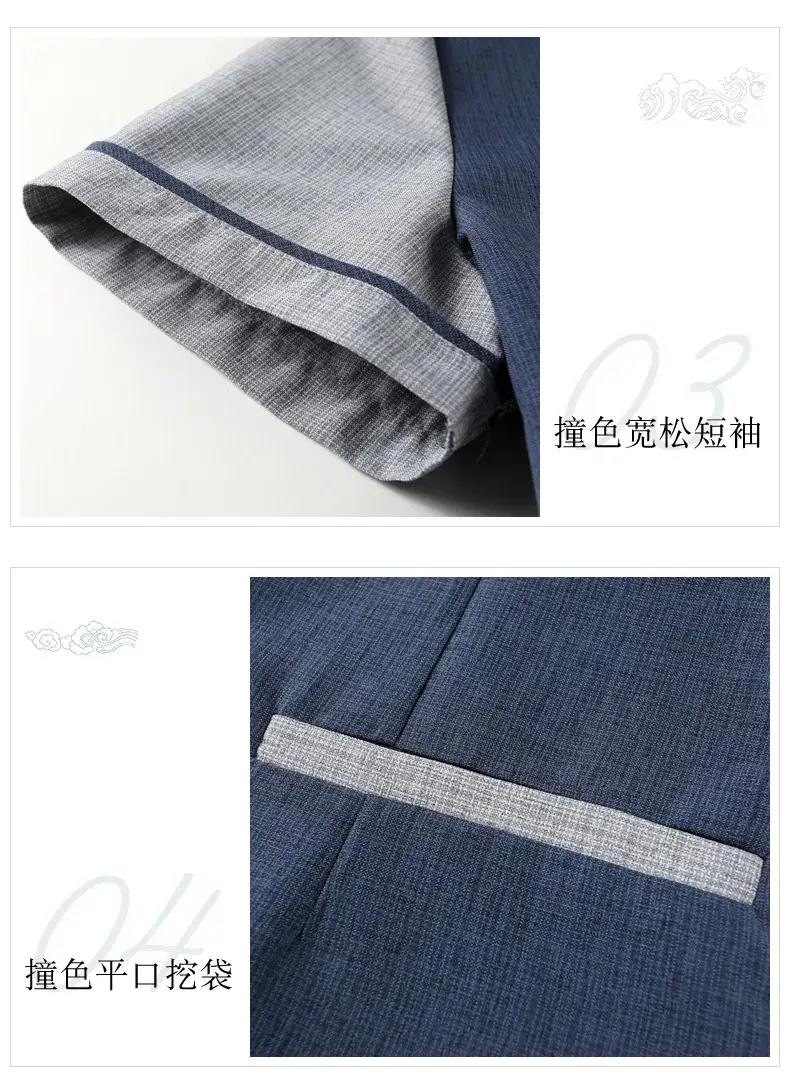 Blue Printed PA Cleaning Uniform Set for Men Women — feature 10