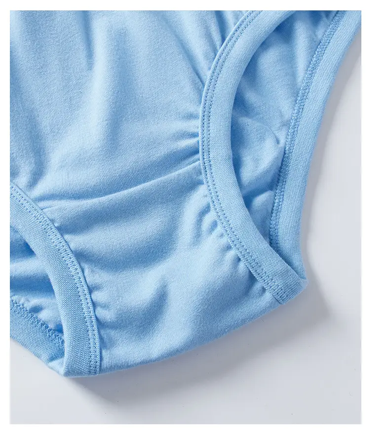 Pure Cotton Men's Boxer Briefs Plus Fat Enlarged Blue — feature 12