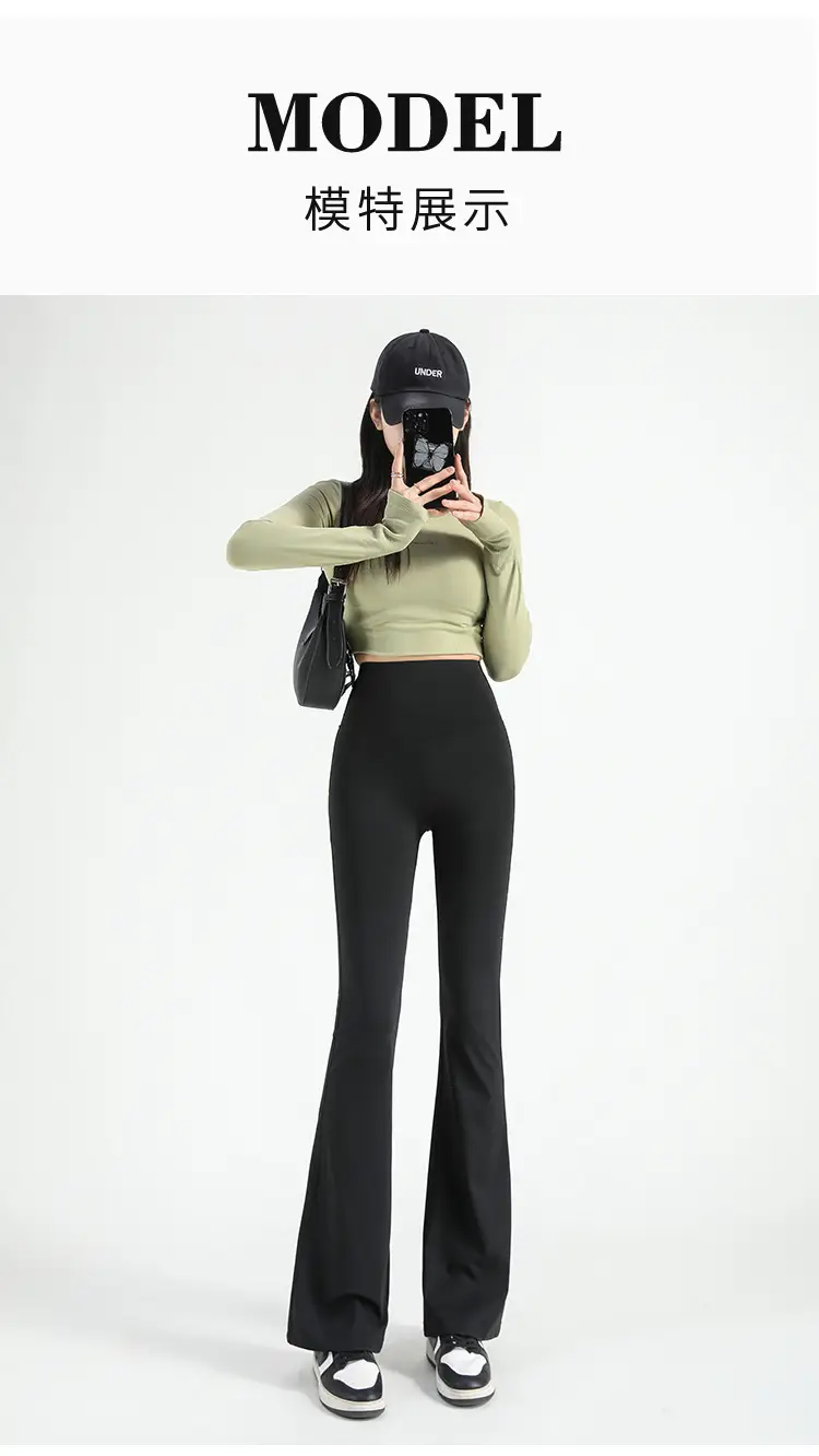 Black Shark Flare Pants Women's Outerwear — feature 10