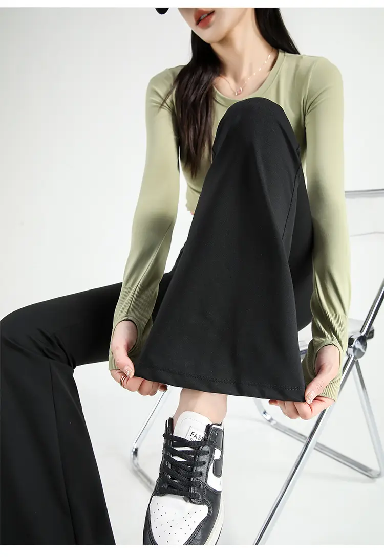 Black Shark Flare Pants Women's Outerwear — feature 13
