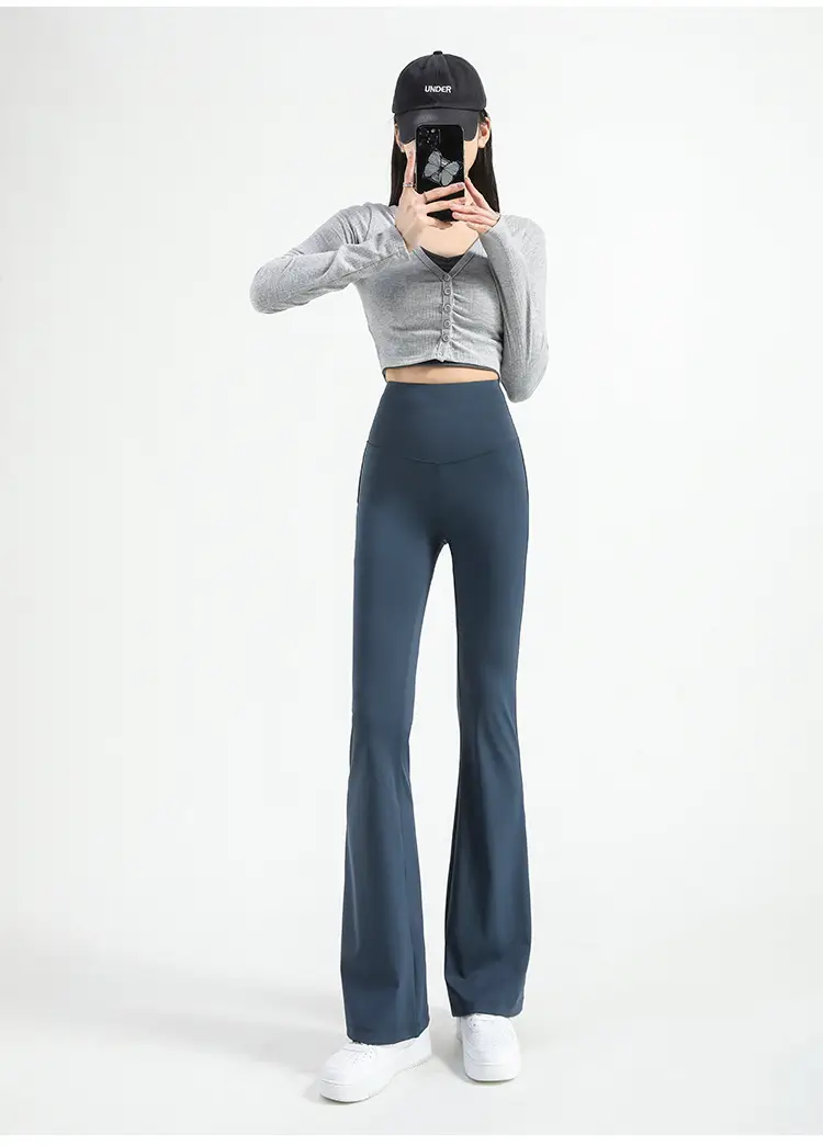 Black Shark Flare Pants Women's Outerwear — feature 14