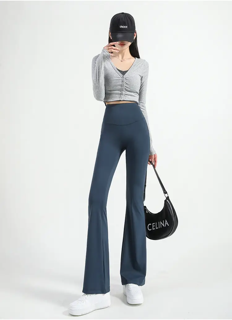 Black Shark Flare Pants Women's Outerwear — feature 16
