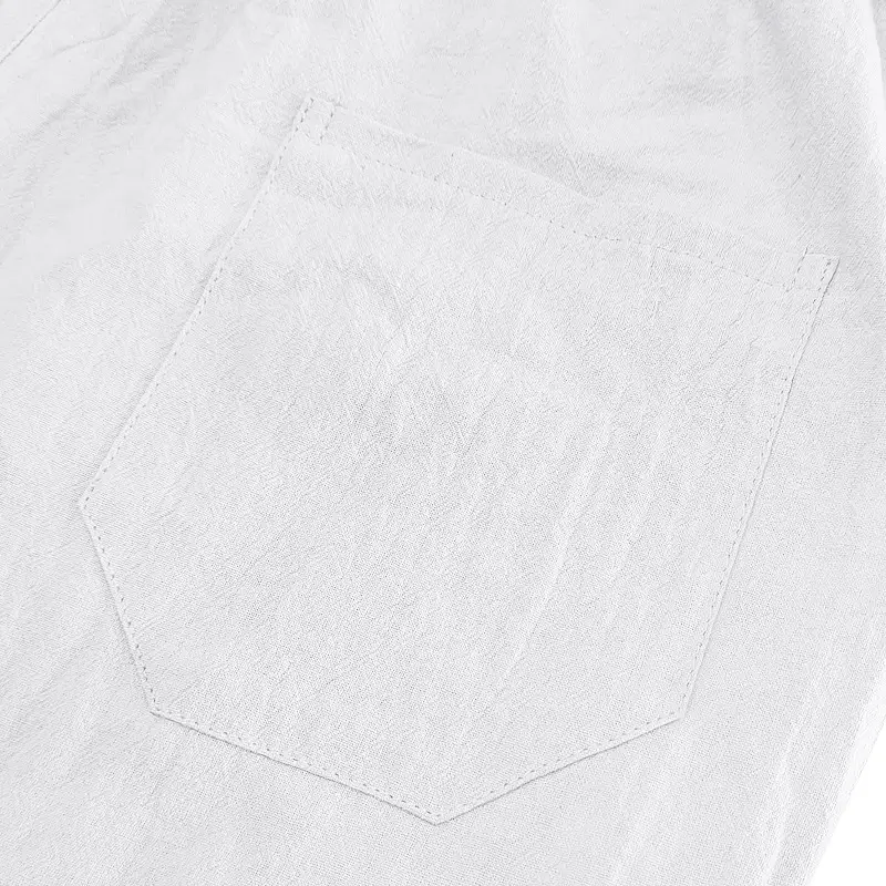 Men's Black Linen 7" Shorts Casual Summer — feature 11