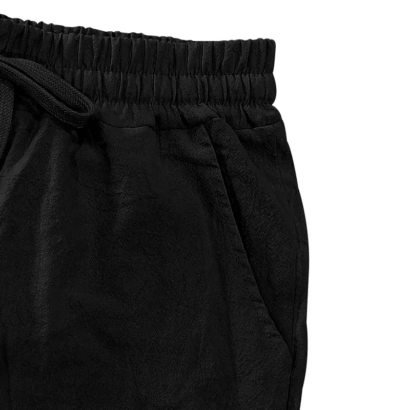 Men's Black Linen 7" Shorts Casual Summer — feature 31