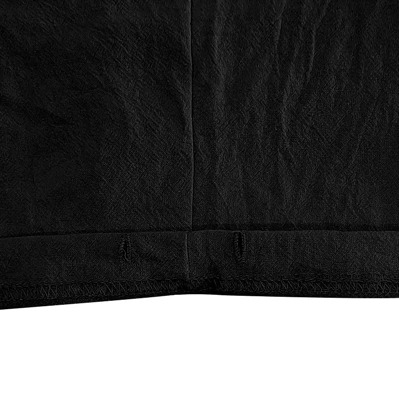 Men's Black Linen 7" Shorts Casual Summer — feature 32