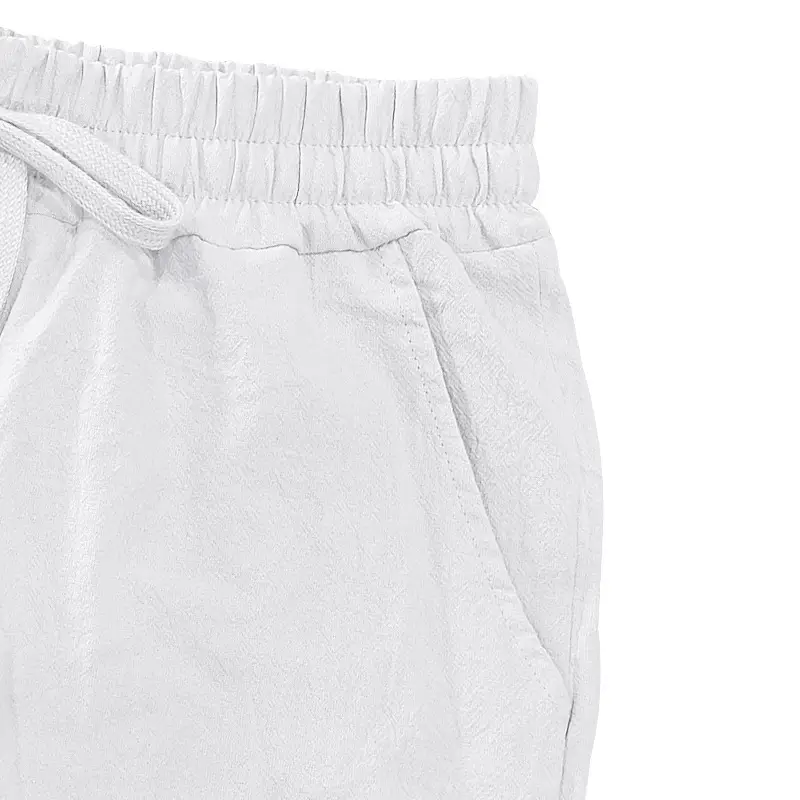 Men's Black Linen 7" Shorts Casual Summer — feature 9