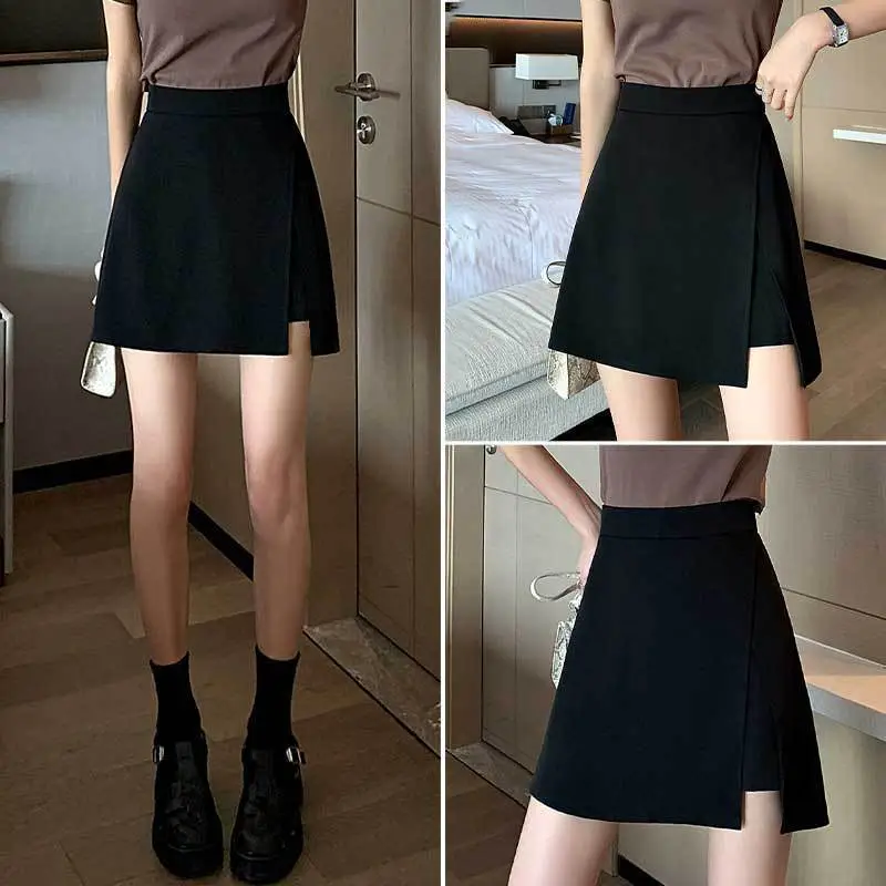 Plus Size Black A-Line Skirt Suit Women - Image 2