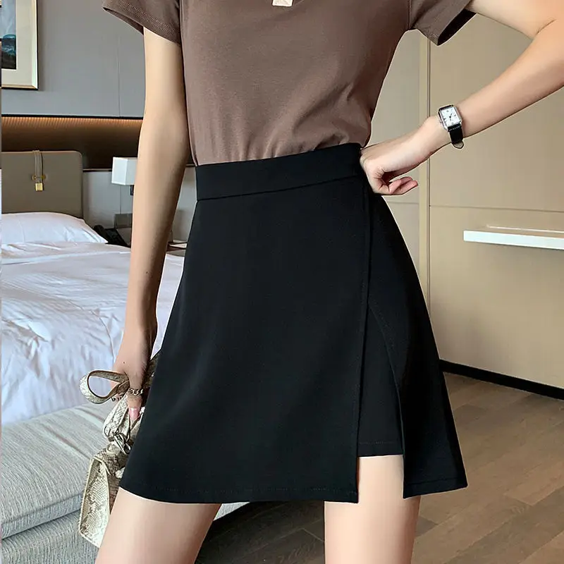 Plus Size Black A-Line Skirt Suit Women - Image 4