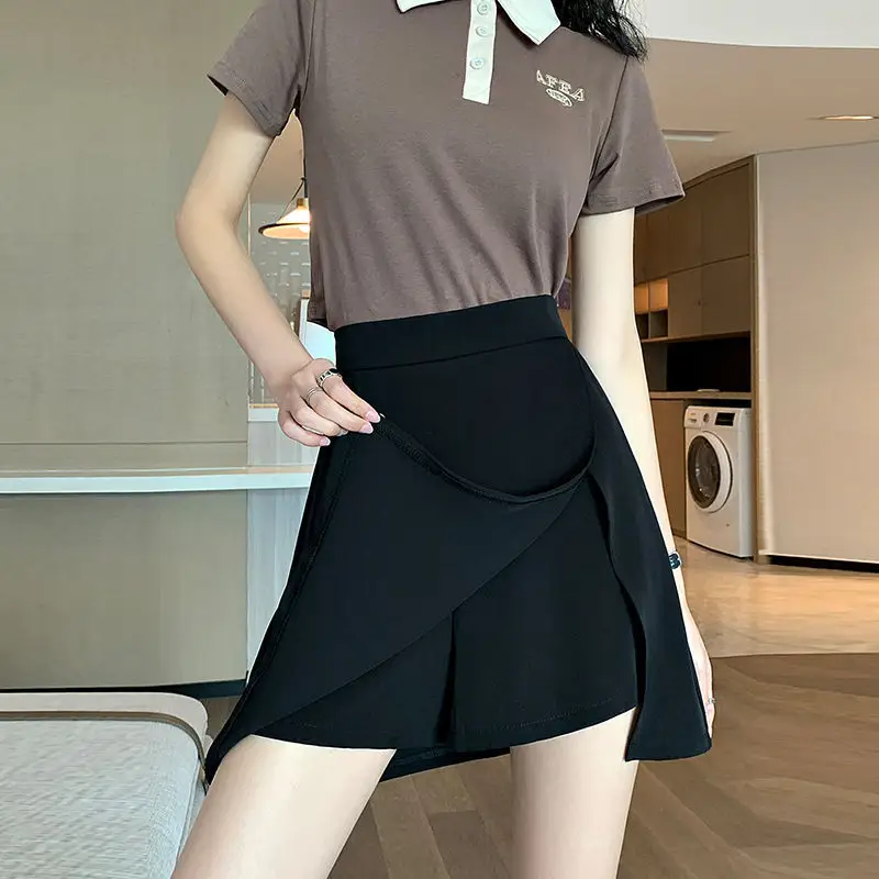 Plus Size Black A-Line Skirt Suit Women - Image 5
