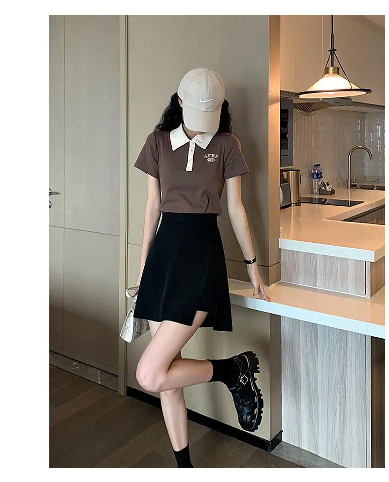 Plus Size Black A-Line Skirt Suit Women — feature 19