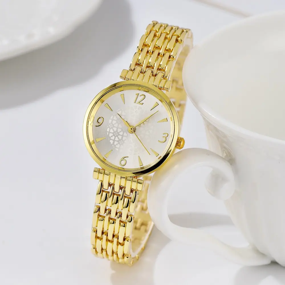 Rose Gold Digital Watch for Women with Chain Strap - Image 4