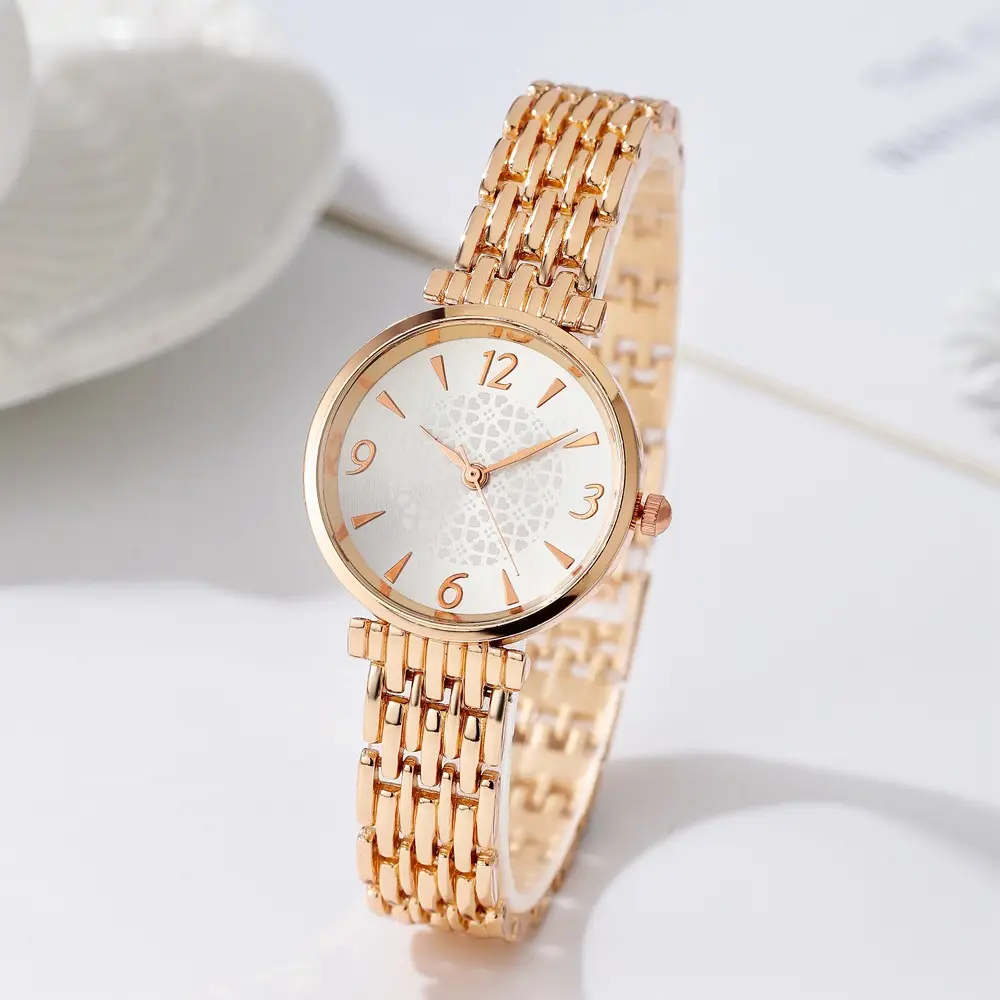 Rose Gold Digital Watch for Women with Chain Strap - Image 5