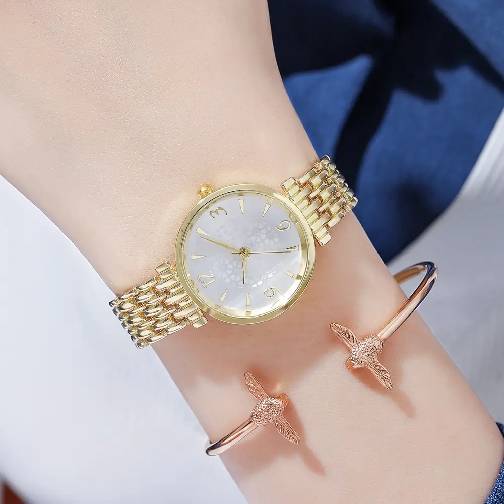 Rose Gold Digital Watch for Women with Chain Strap - Image 7