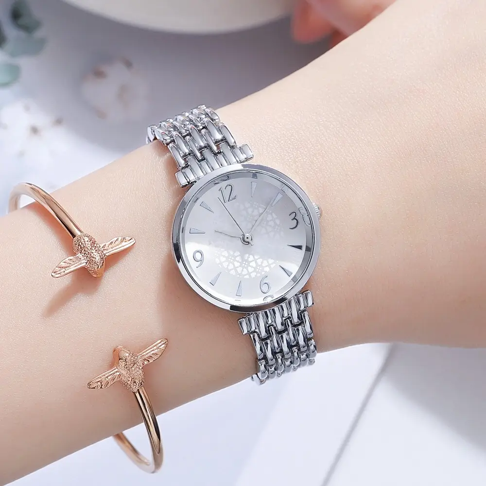 Rose Gold Digital Watch for Women with Chain Strap - Image 8