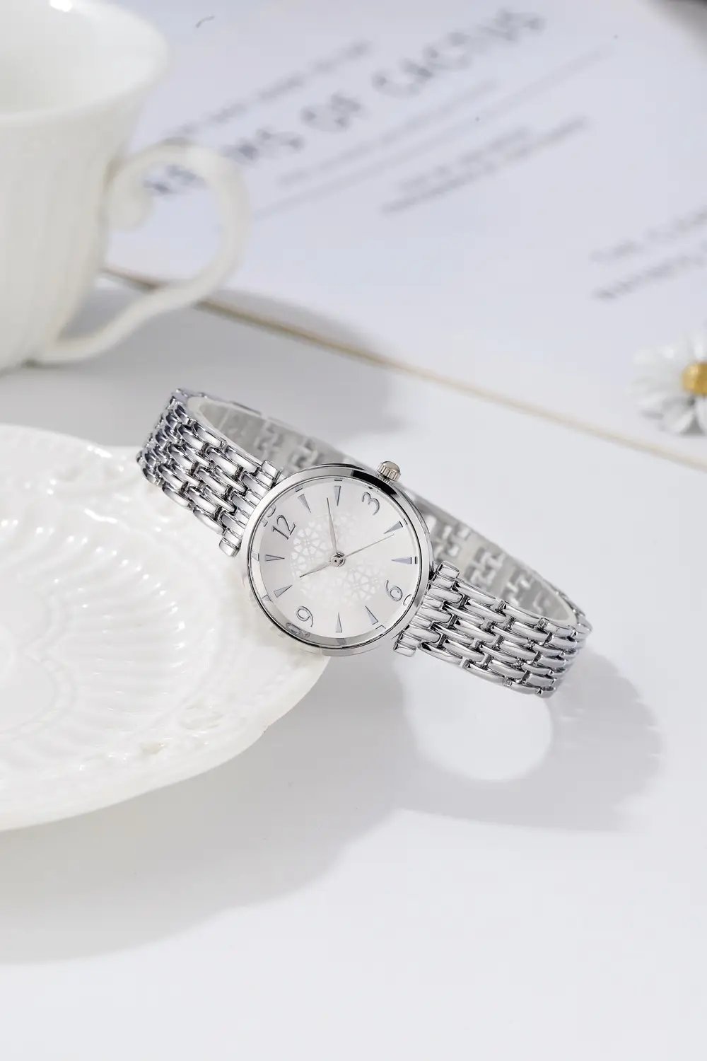 Rose Gold Digital Watch for Women with Chain Strap — feature 3