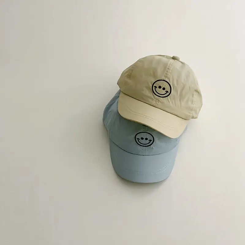 Smiley Face Baseball Cap for Kids 3 Colors Quick Dry - Image 4