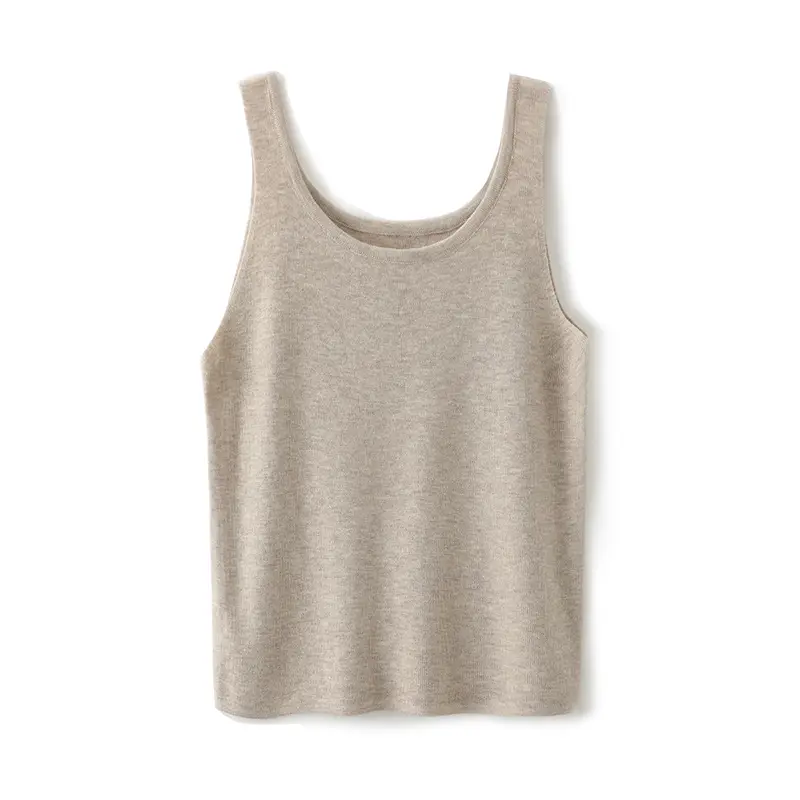 2023 Summer Wool Sleeveless Vest Green Round Neck - Image 16