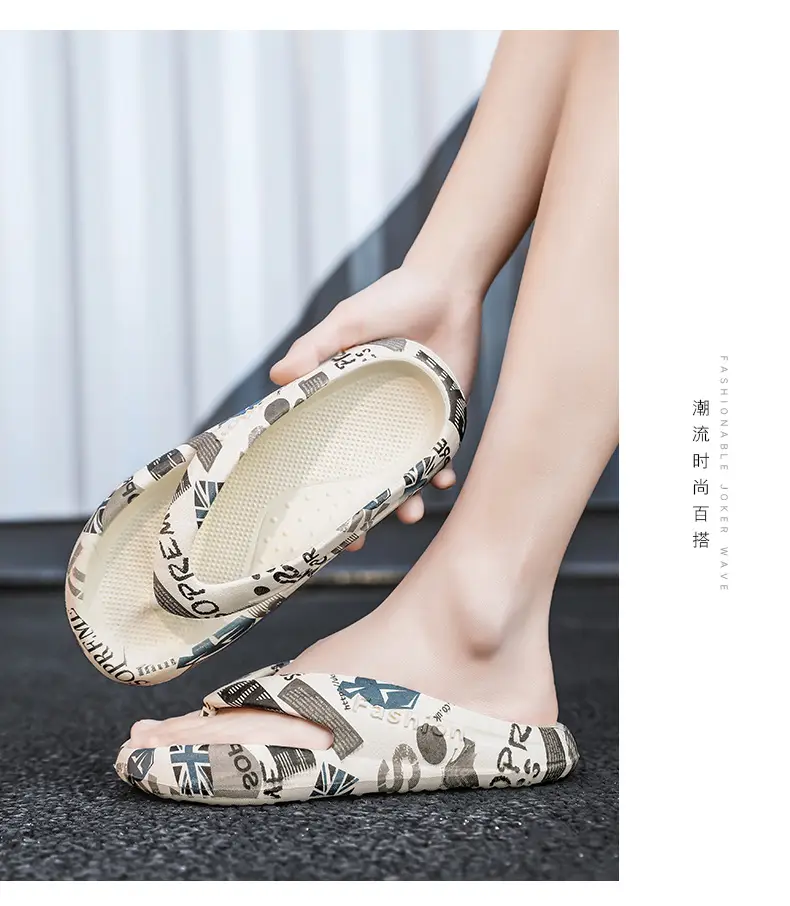 2023 K-style Men's Grey Cross-border Flip-flops — feature 10