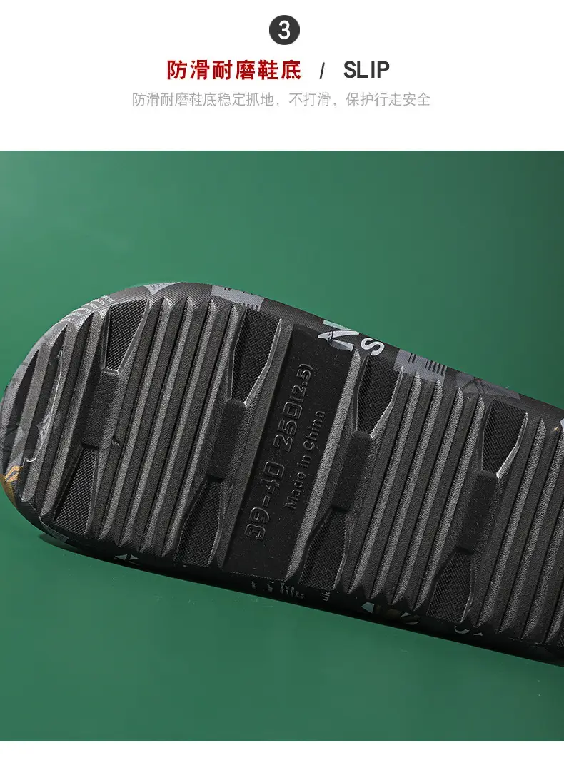 2023 K-style Men's Grey Cross-border Flip-flops — feature 5