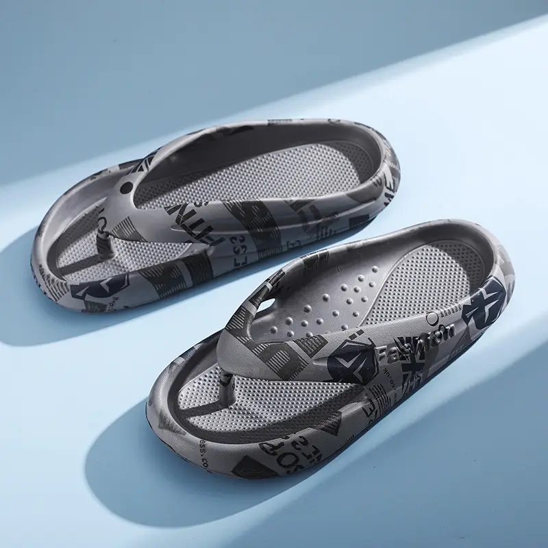 2023 K-style Men's Grey Cross-border Flip-flops