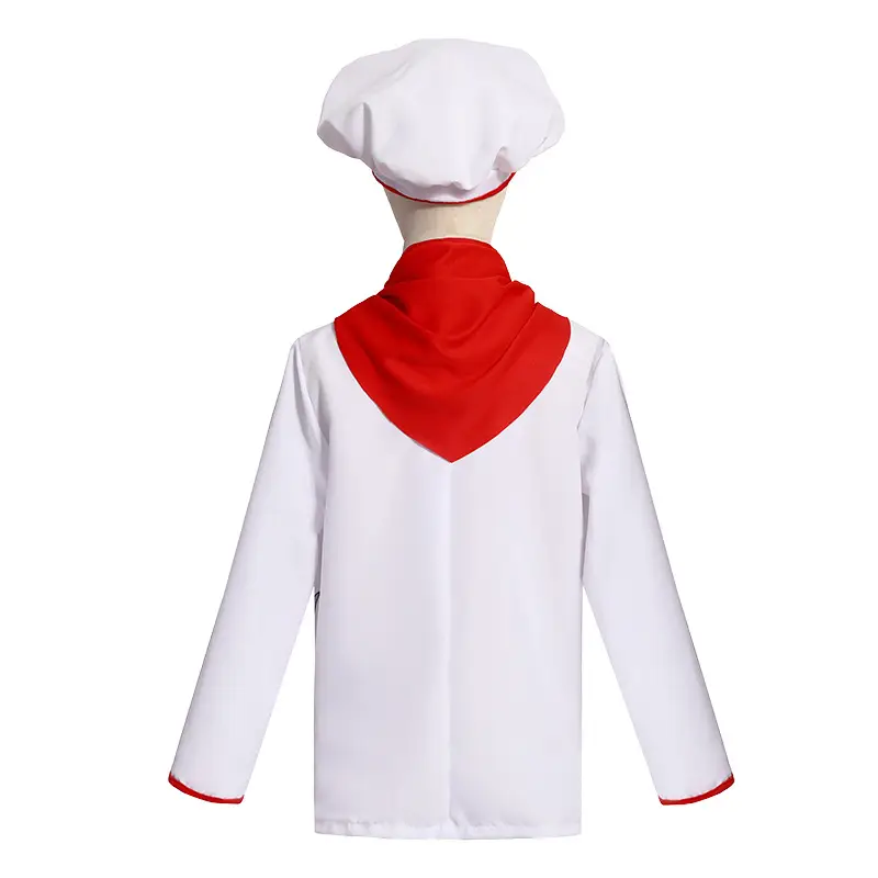 Children Chef Set Red Bow Kitchen Costume S to XL — feature 12