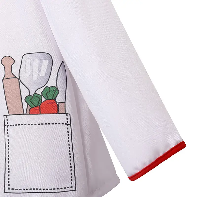Children Chef Set Red Bow Kitchen Costume S to XL — feature 16